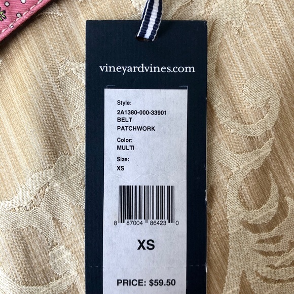 Vineyard Vines Patchwork Silk Leather Buck… - Picture 7 of 8